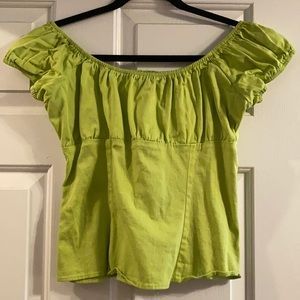 P.U.G Lime Peasant Top